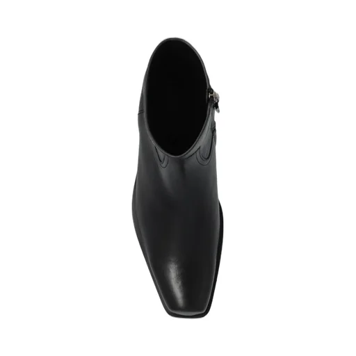 Square-Toe Leather Boots