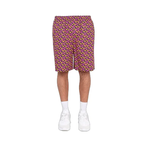 Medusa Chain Print Shorts