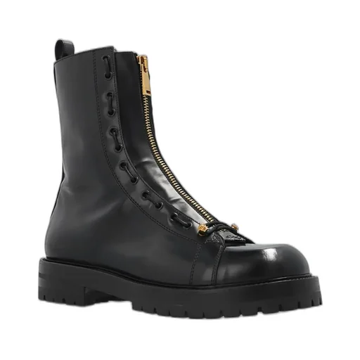Lace-Up Leather Boots