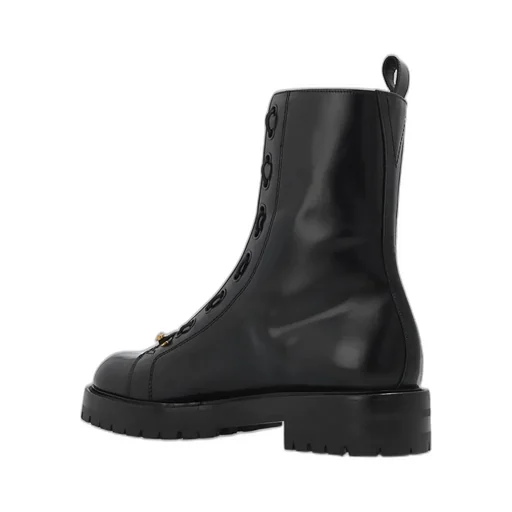 Lace-Up Leather Boots