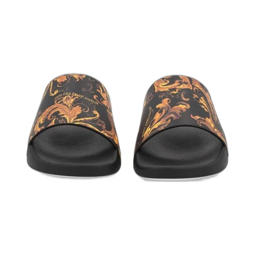 Baroque Print Slide Sandals