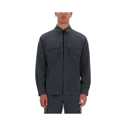 Zip-Up Cargo Shirt