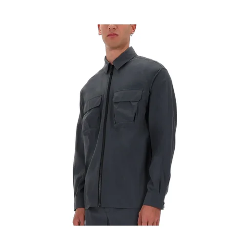 Zip-Up Cargo Shirt