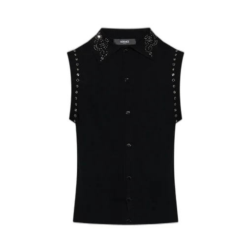 Sleeveless Shirt With Studs