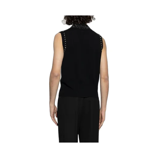 Sleeveless Shirt With Studs