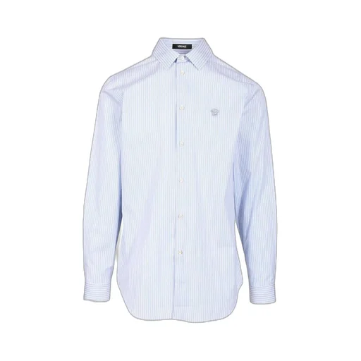 Striped Shirt With Medusa Detail