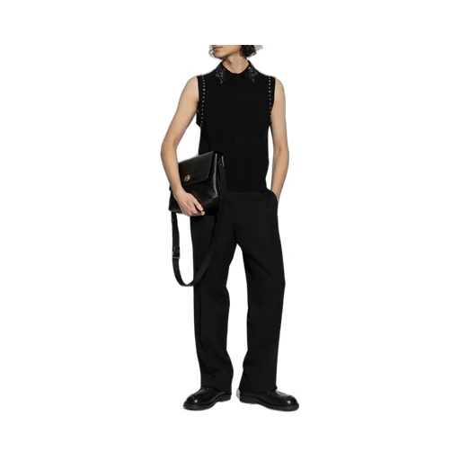 Sleeveless Shirt With Studs