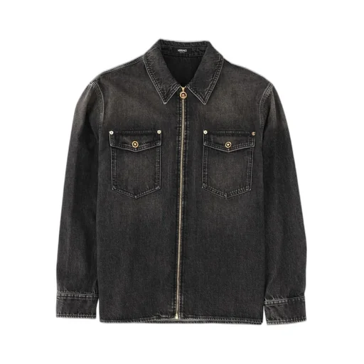 Denim Zip-Up Shirt