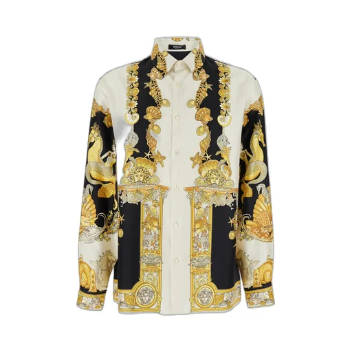 Baroque Print Silk Shirt