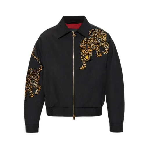 Bomber Jacket With Leopard Print