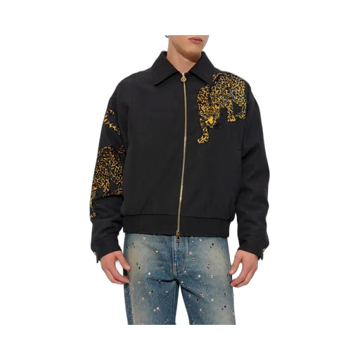 Bomber Jacket With Leopard Print