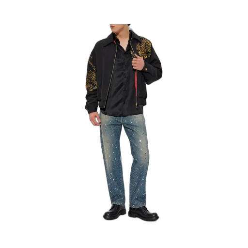 Bomber Jacket With Leopard Print