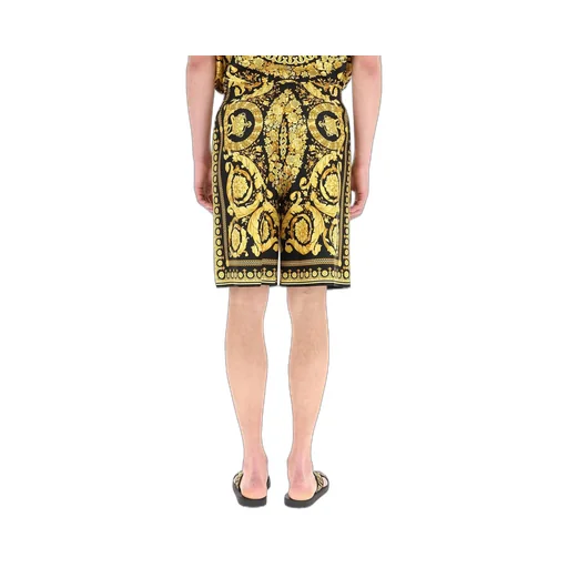 Baroque Print Silk Shorts