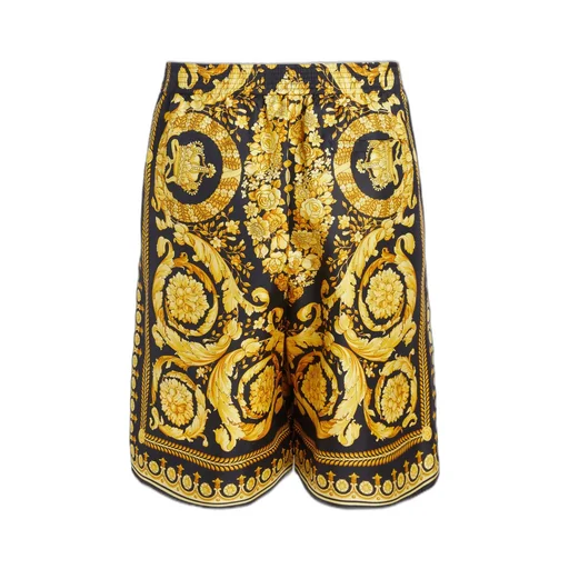 Baroque Print Silk Shorts