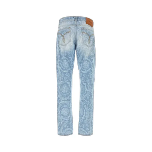 Logo Print Straight Leg Jeans