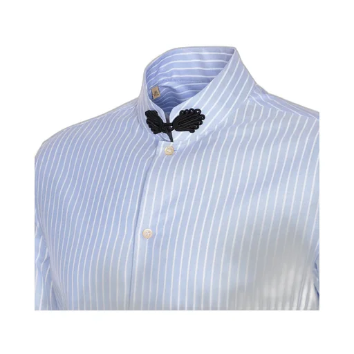 Striped Cotton Poplin Shirt With Bow Detail
