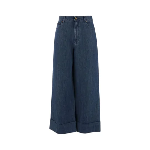 Wide-Leg Denim Jeans