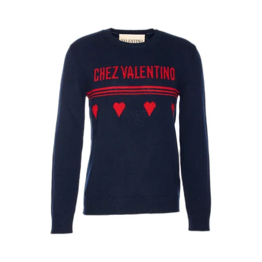 Crewneck Sweater With Hearts