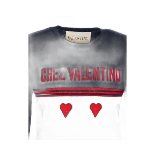 Crewneck Sweater With Hearts