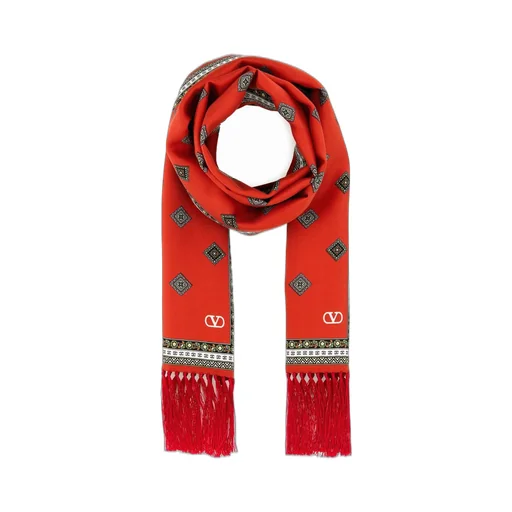 Scarf With Geometric Print