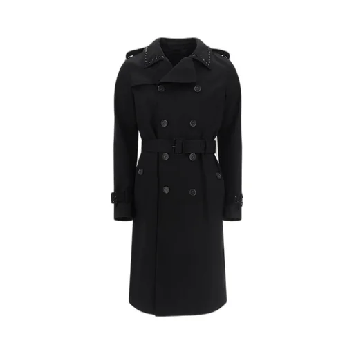 Double-Breasted Trench Coat With Studs