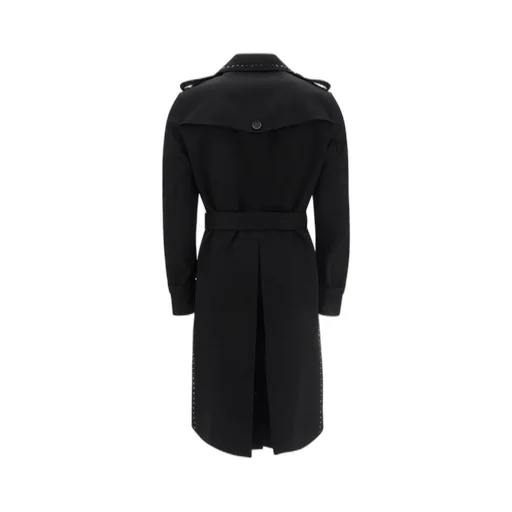 Double-Breasted Trench Coat With Studs