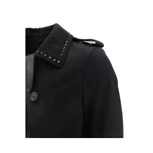 Double-Breasted Trench Coat With Studs