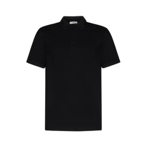 Studded Collar Polo Shirt