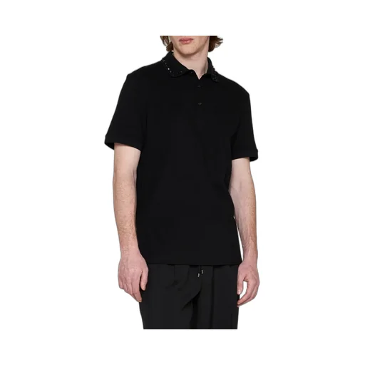 Studded Collar Polo Shirt