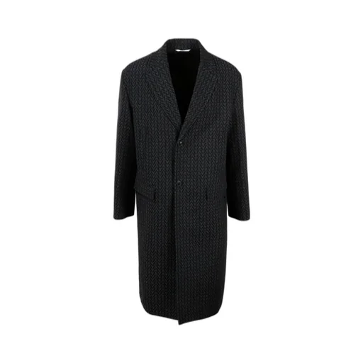 Herringbone Wool Blend Coat