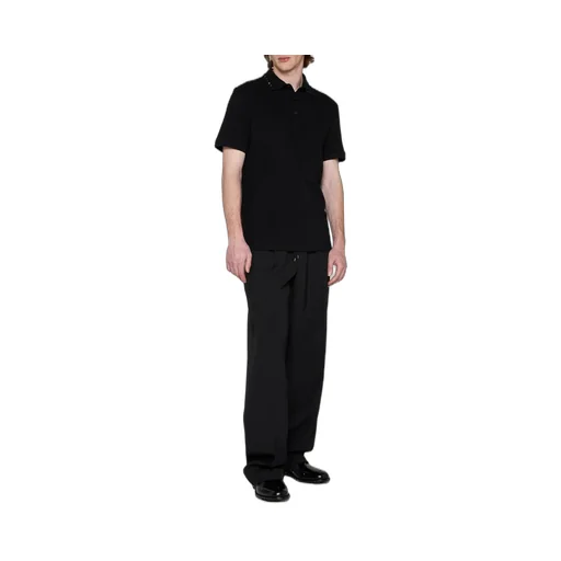 Studded Collar Polo Shirt