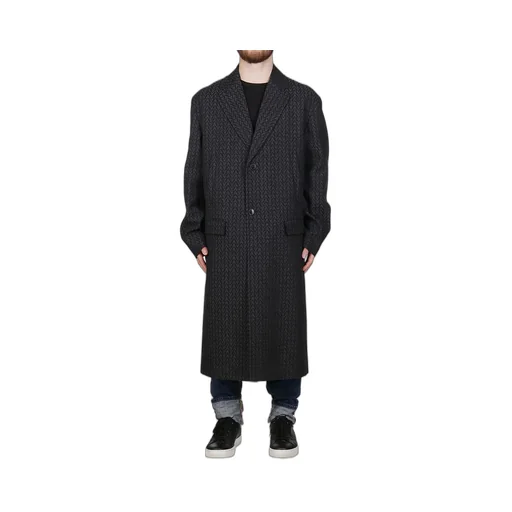Herringbone Wool Blend Coat