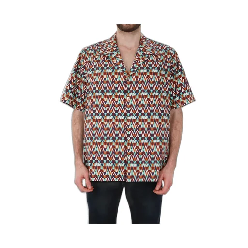 Geometric Print Short Sleeve Shirt