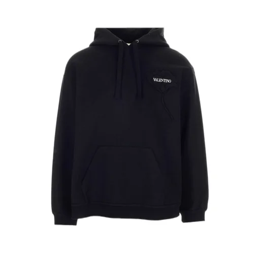 Hoodie With Embroidered Flower