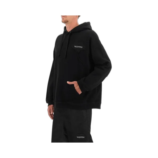Hoodie With Embroidered Flower