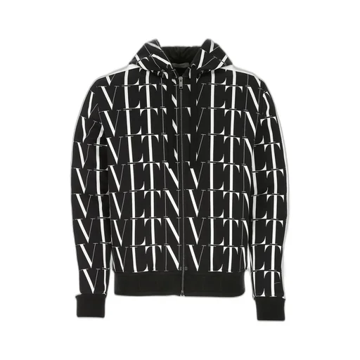 All-Over Vltn Print Zip Hoodie