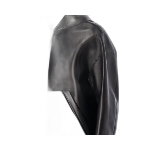 Leather Zip-Up Hoodie