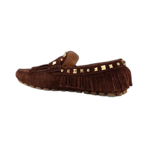Mocassins With Fringe And Studs