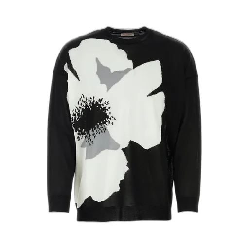 Oversized Sweater With Floral Print
