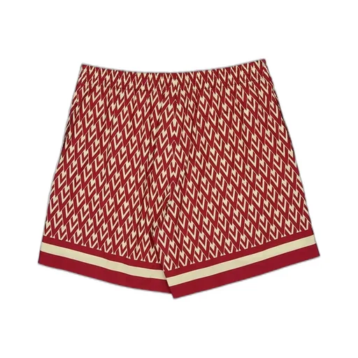 Diamond Print Silk Pajama Shorts