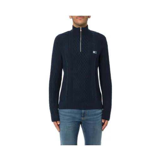 Cable Knit Quarter Zip Sweater