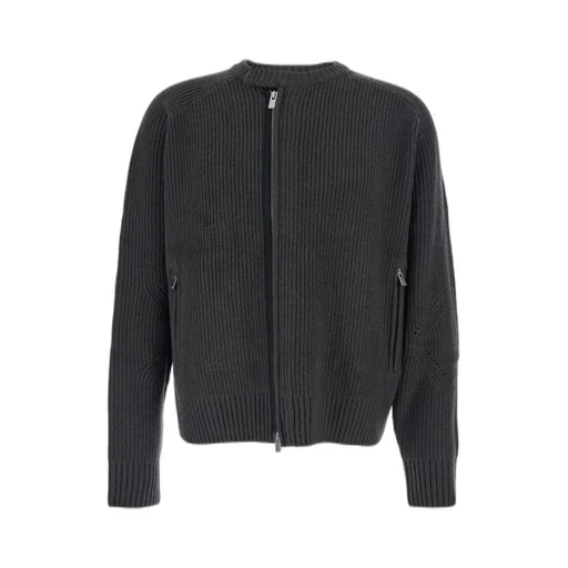 Ribbed Zip-Up Cardigan