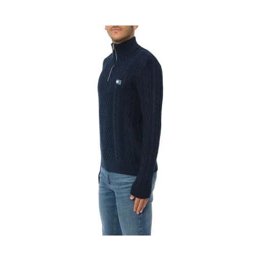 Cable Knit Quarter Zip Sweater