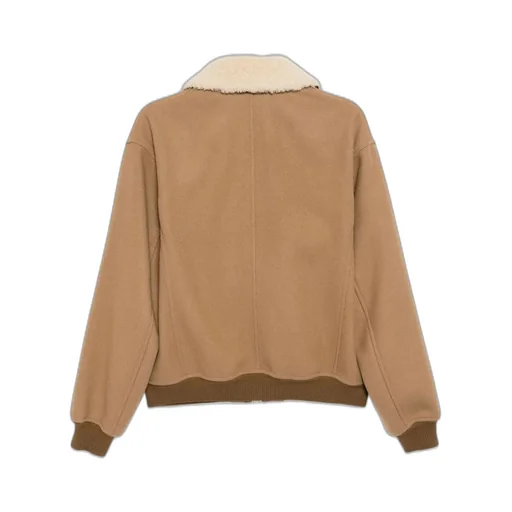 Bomber Jacket With Shearling Collar
