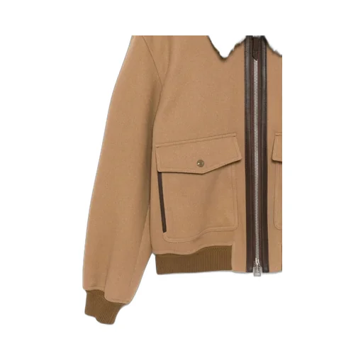 Bomber Jacket With Shearling Collar