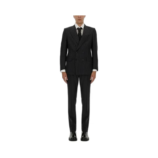 Double-Breasted Pinstripe Suit