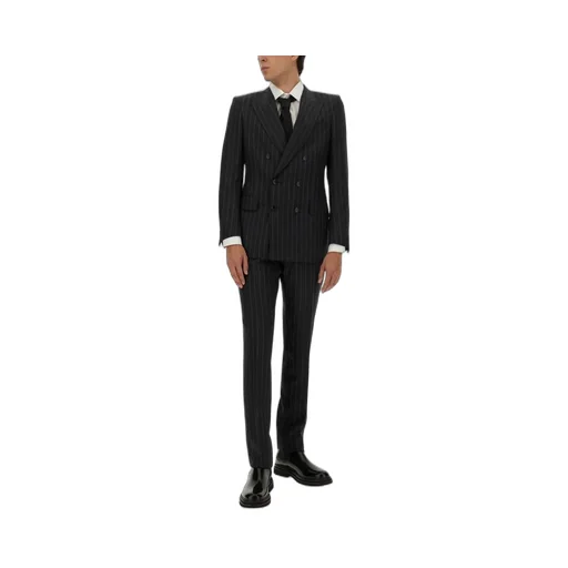 Double-Breasted Pinstripe Suit
