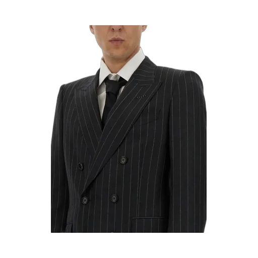 Double-Breasted Pinstripe Suit