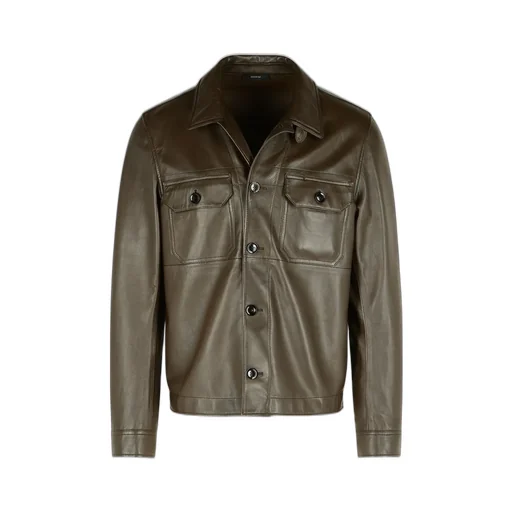 Leather Shirt Jacket