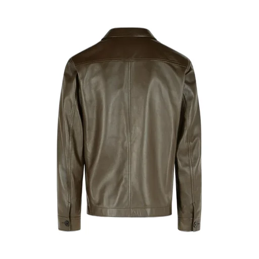 Leather Shirt Jacket